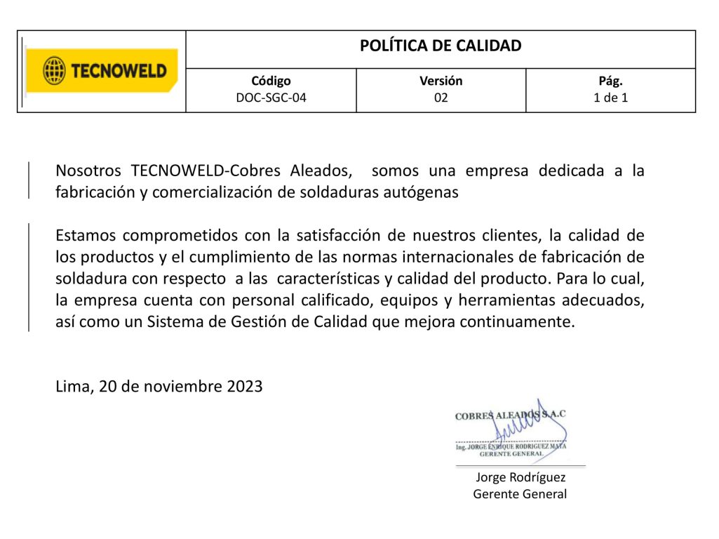 DOC-SGC-04 POLITICA DE CALIDAD V2